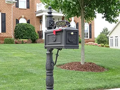 Better Box Mailboxes Decorative Residential Curbside Cast Aluminum Mailbox Black Authentic * Original * Exclusive - black cast aluminum mailboxes - B00IPLU8BC