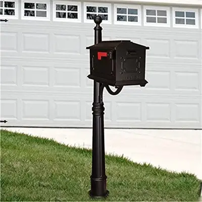 Special Lite Kingston Curbside Mailbox with Ashland Mailbox Post Unit - Black - black cast aluminum mailboxes - B00XF2FA5K