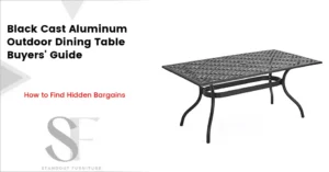 Buyers Guide: Black Cast Aluminum Outdoor Dining Table