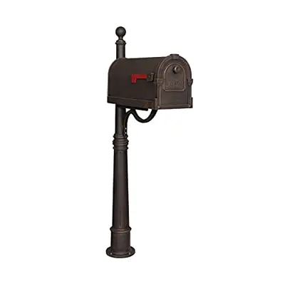 Special Lite Savannah Curbside Mailbox with Ashland Mailbox Post Unit - Copper - cast aluminum mailbox posts - B00WMPGQCW