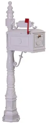 Better Box Mailboxes Decorative Residential Curbside Cast Aluminum Mailbox White Authentic * Original * Exclusive - Victorian cast aluminum mailboxes - B00IPLUF4C