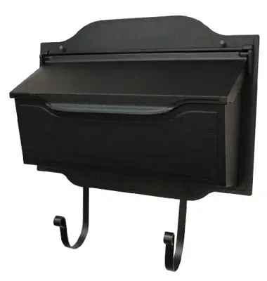 Special Lite Products SHC-1002-BLK Contemporary Horizontal Mailbox, Black - wall mount cast aluminum mailboxes - B002BWOQ78