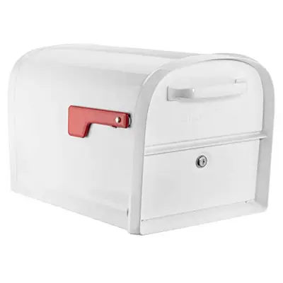 Architectural Mailboxes 6300W-10 Oasis 360 Mailbox, White - white cast aluminum mailboxes - B07KY9SCS7