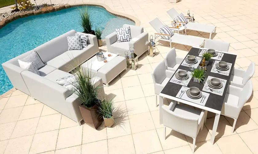 Matching Outdoor Dining and Conversation Sets - mix and match patio furniture tips and tricks