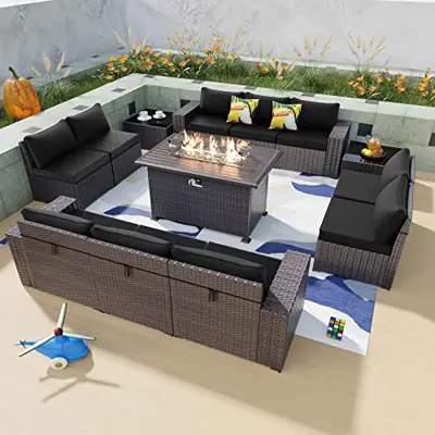 What is the chat height for a fire pit? - fire pit conversation sets - B0BHN9LN3G - patio conversation set with fire pit