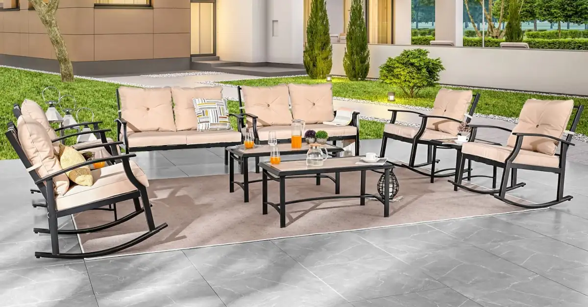 large patio conversation sets big outdoor furniture featured