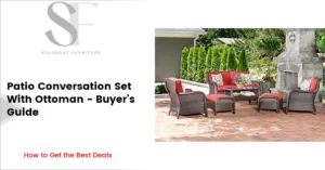 patio conversation sets with ottoman featured outdoor furniture