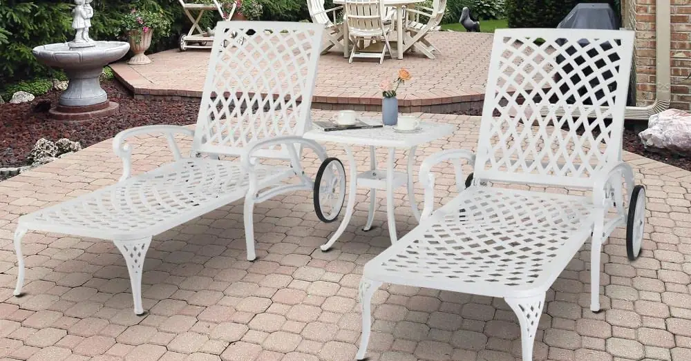 Elevate Your Space with a White Cast Aluminum Chaise Lounge