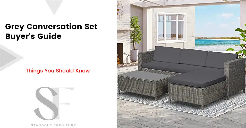 grey patio conversation sets for outdoor - grey conversation set prices featured