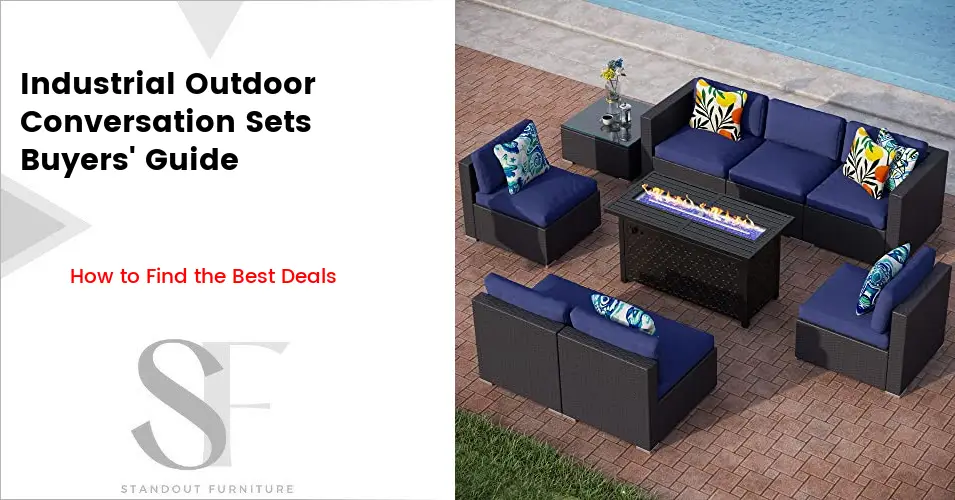 industrial outdoor conversation sets featured industrial furniture conversation set