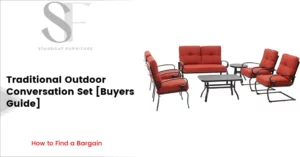 traditional outdoor conversation set featured